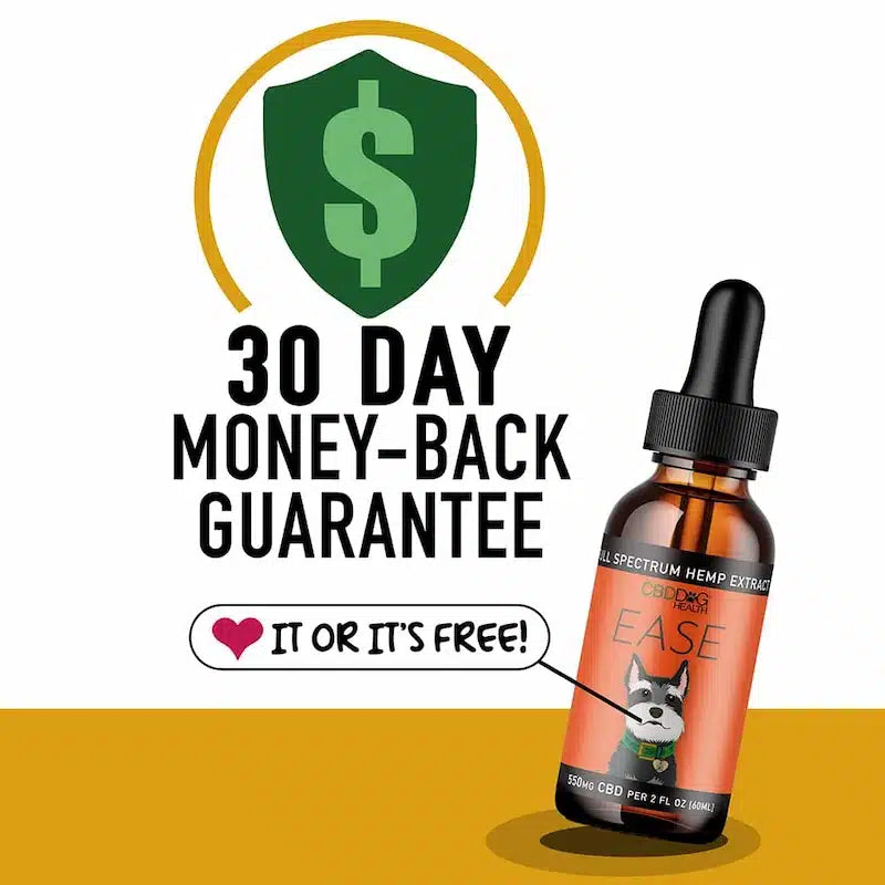 EASE cbd oil for dog mobility money back guarantee