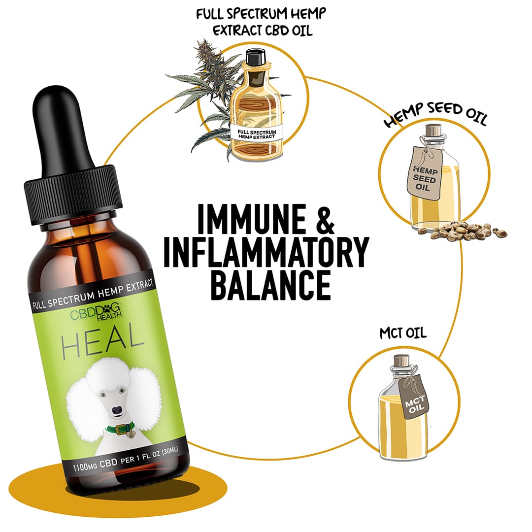 HEAL full spectrum hemp extract cbd oil for dogs mct oil hemp seed oil