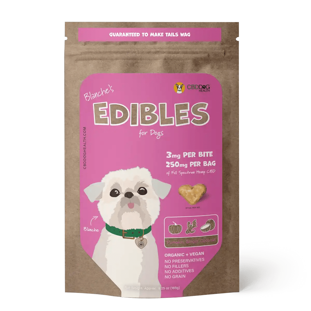 CBD dog treats CBD treats for dogs hemp treats vegan CBD edibles for dogs Blanche's CBD bites