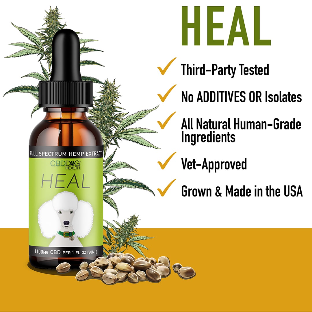 HEAL cbd oil for dogs usa made hemp oil all natural lab tested human grade