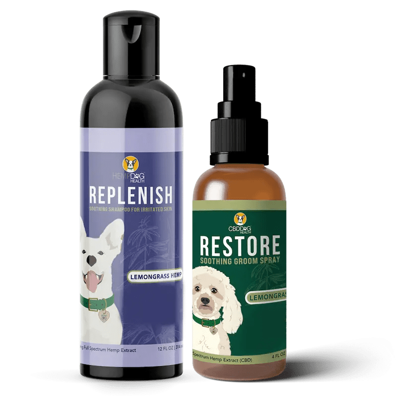 natural grooming cbd grooming bundle grooming kit cbd shampoo for dogs cbd spray