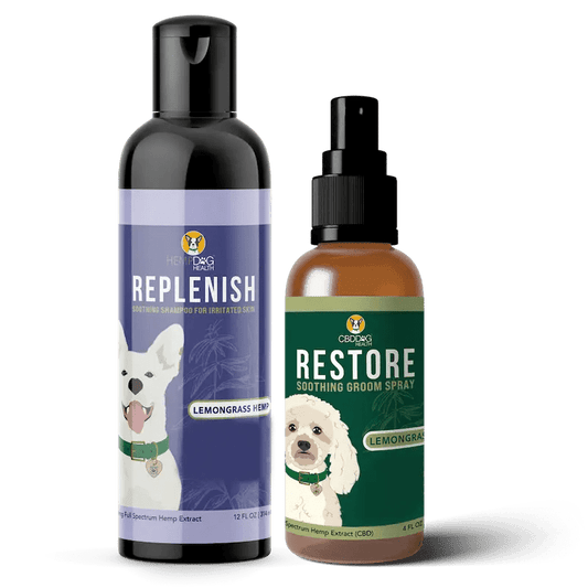 natural grooming cbd grooming bundle grooming kit cbd shampoo for dogs cbd spray