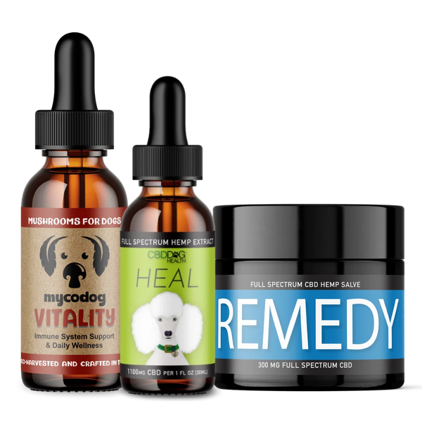 Power Trio for Dogs | CBD & Mushroom Immune Support - CBD Dog Health