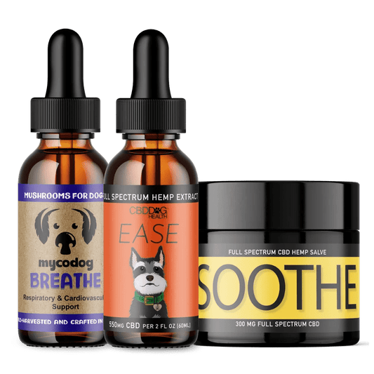 Seasonal support trio cbd mushrooms natural supplements for itchy dogs allergy season