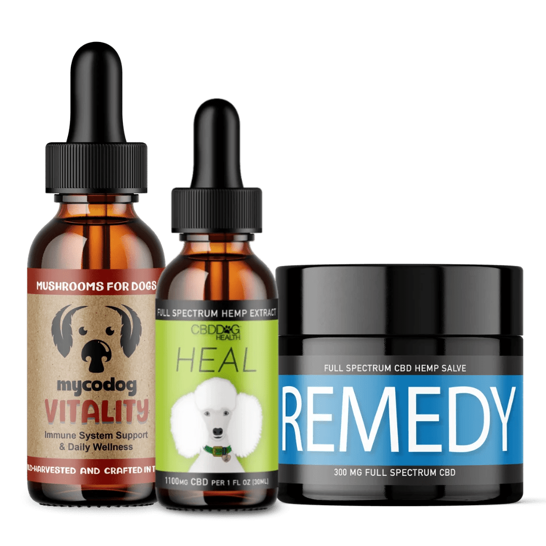 power trio mushroom cbd immune support bundle for dogs