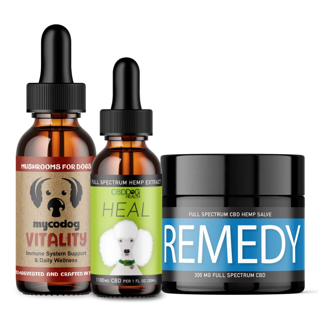 power trio mushroom cbd immune support bundle for dogs
