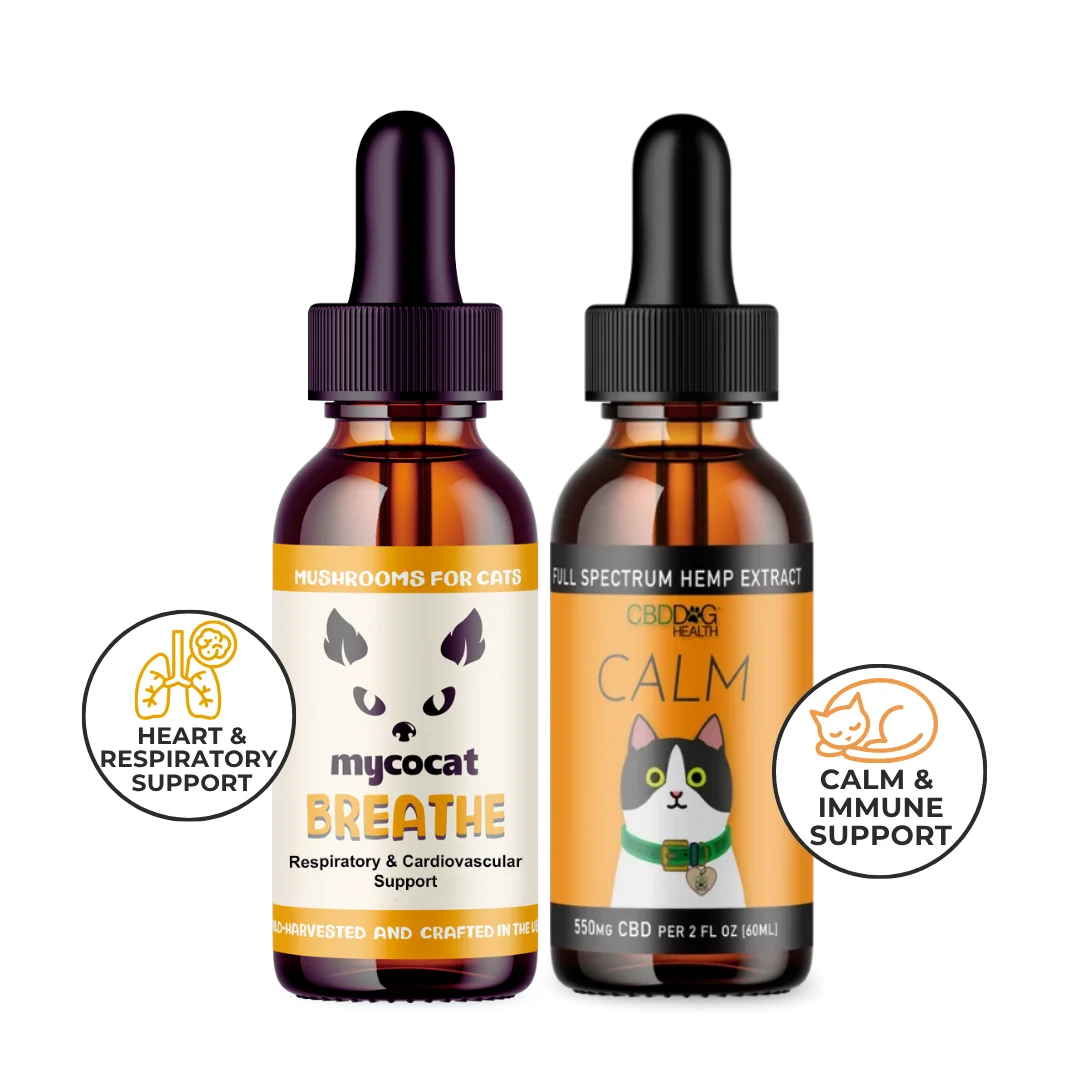 cat calm cat breathe natural holistic cat supplement bundle
